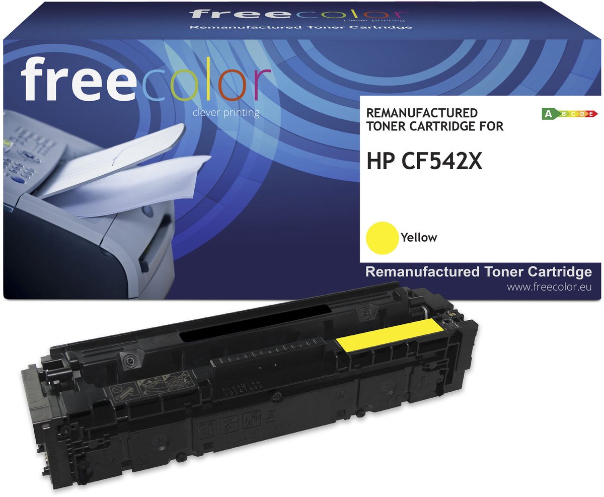 Freecolor - Vervangt HP 203X (CF542X) Toner - Geel - 2.500 pagina's - Compatible