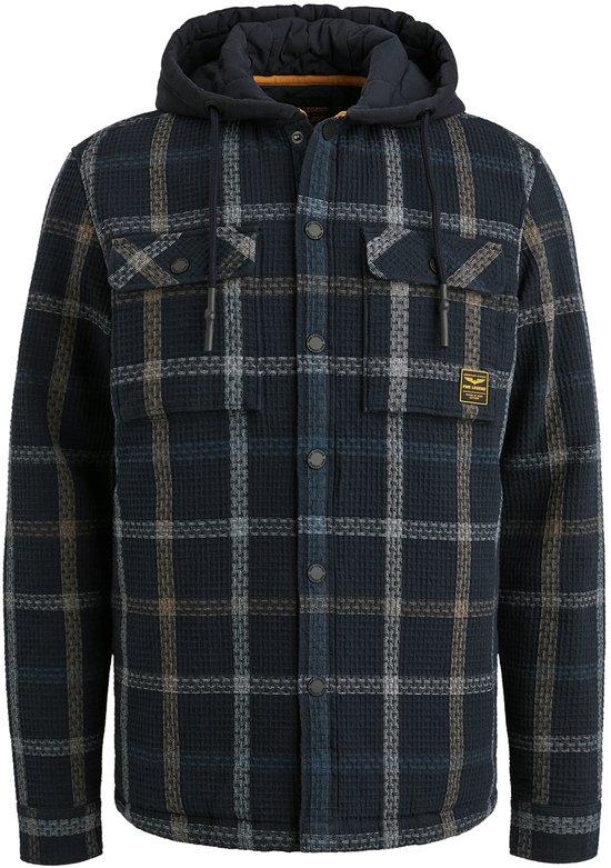 PME Legend Casual hemd lange mouw Blauw LONG SLEEVE SHIRT Window Chec PSI2508225/5281