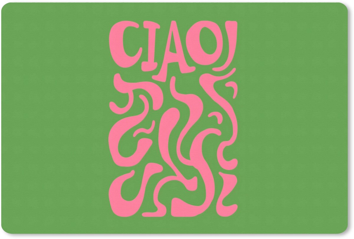 Muismat XXL 120x80 cm - Bureau onderlegger - Bureau mat Abstract - Roze - Ciao - Vormen - Bureaumat - Gaming mousepad xl - Bureaulegger groot - Computer deskmat