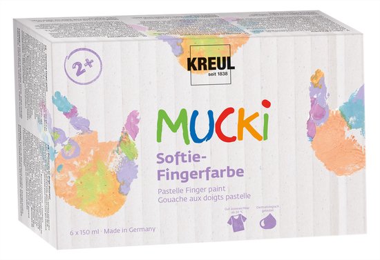 Kreul Kreul Mucki Softie Vingerverf Set 6x150 ml