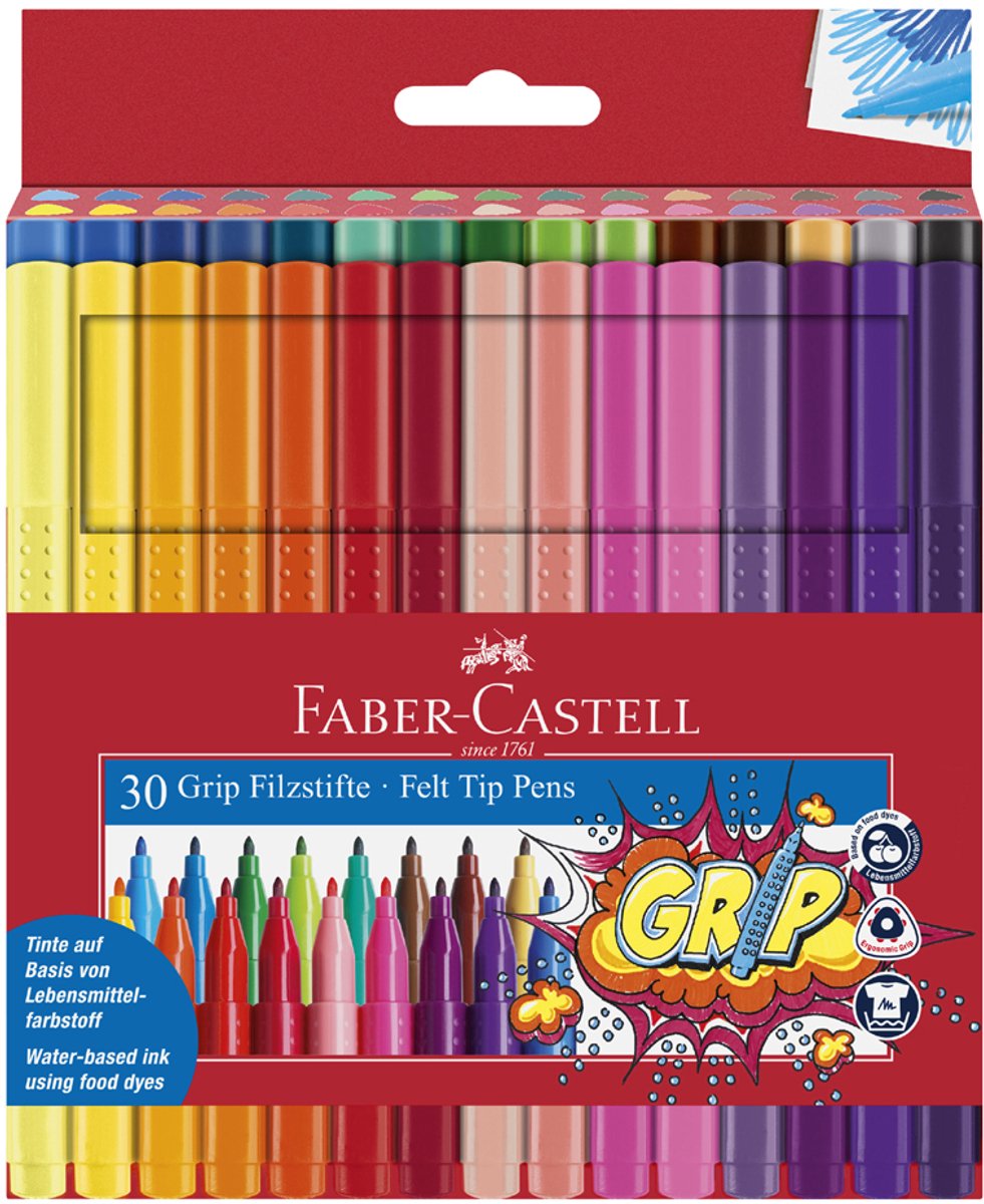 Faber-Castell viltstiften - Grip Colour - etui 20 stuks - FC-155320 — cadeau in Spellen & Speelgoed - foto 7
