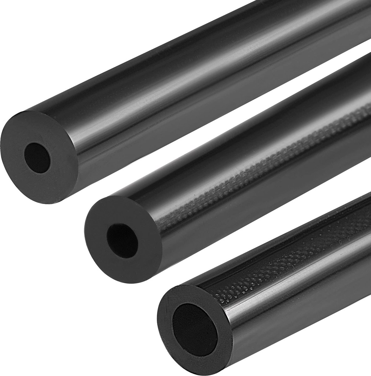 Silicone Tube 3mm ID x 9mm OD, 4mm ID x 10mm OD, 8mm ID x 14mm OD 1.5m/4.92ft Length, Flexible Silicone Rubber Hose, Water Air Hose Pipe for Pumpkin Transfer, Black