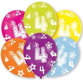 Ballons 4 ans 6 pièces - décoration anniversaire
