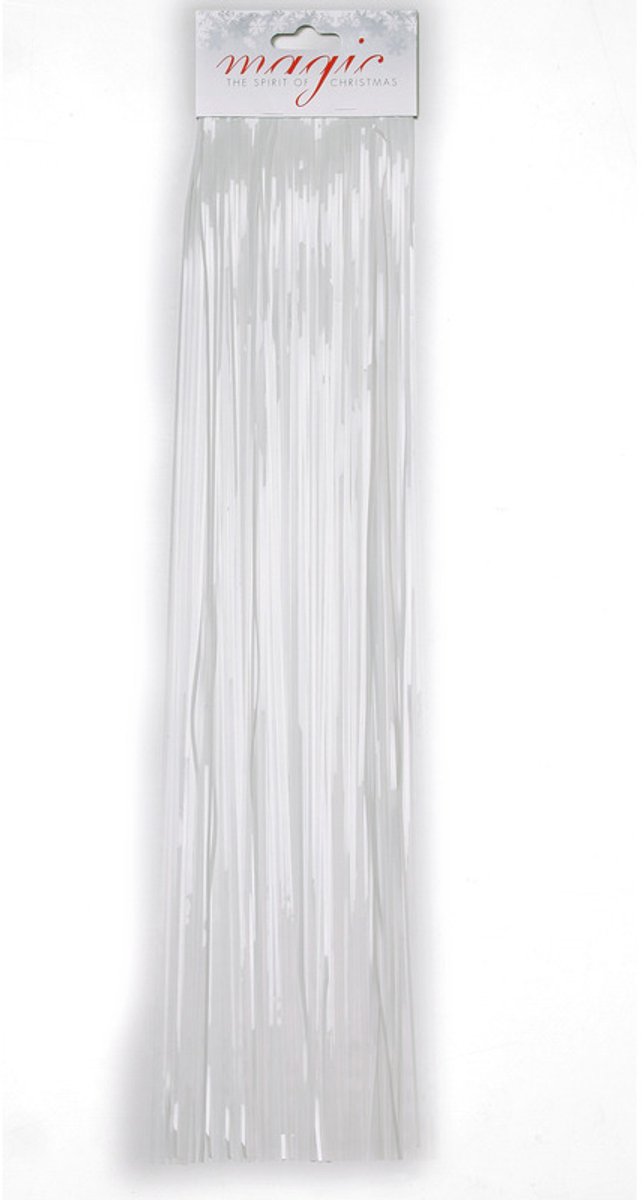 Inge Engelenhaar - wit - 8x zakje - 50 cm - lametta haar - folie - tinsel - kerstversiering