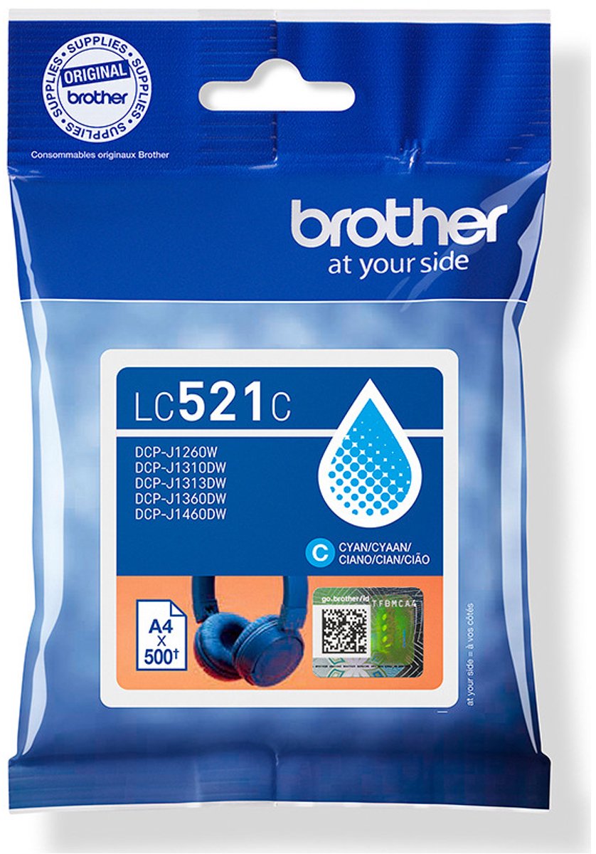 Brother LC-521C Inktcartridge Cyaan