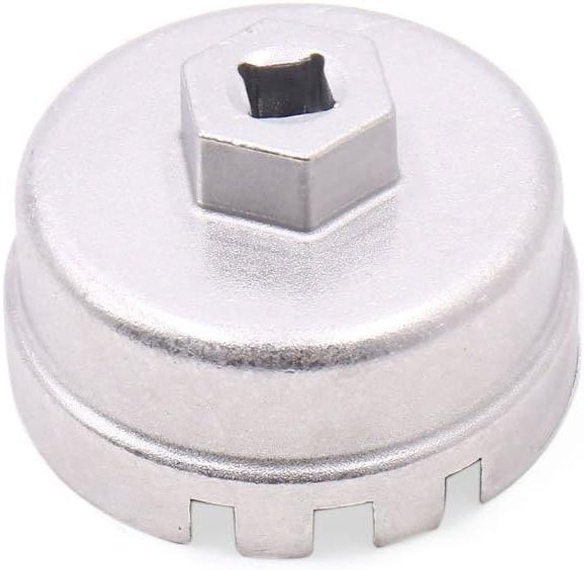 Allecto plus - Vierkante bus 10mm met 14 fluiten en 71mm binnendiameter voor het verwijderen van oliefilters.