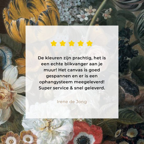 Peintures sur toile - Nature morte aux fleurs - Peinture d'Eelke Jelles Eelkema - 90x90 cm - Décoration murale