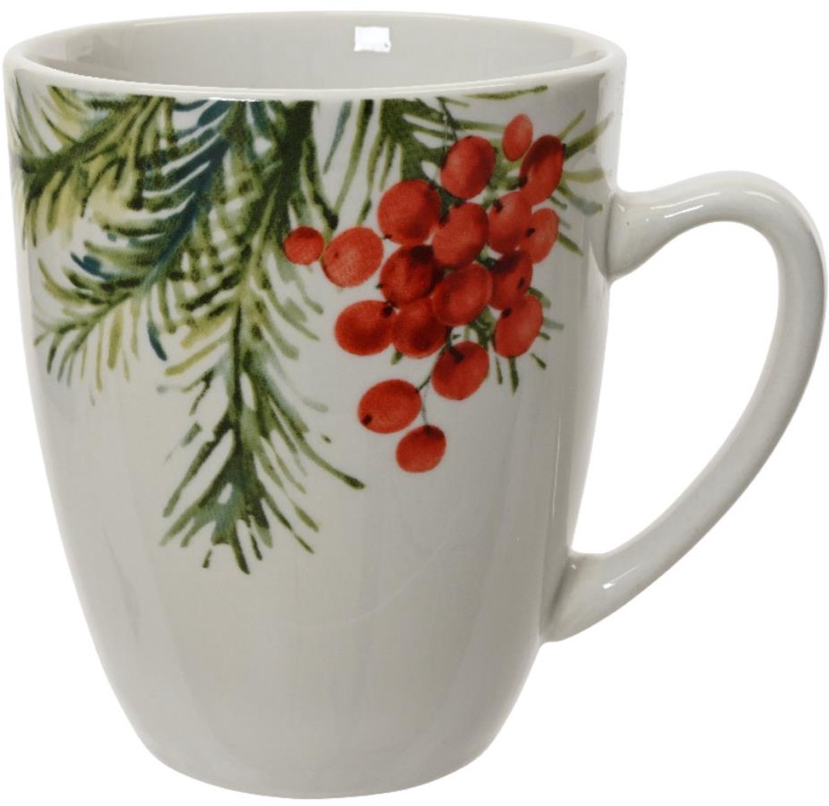 Kerstmok porselein Ø8,7xH10,5cm
