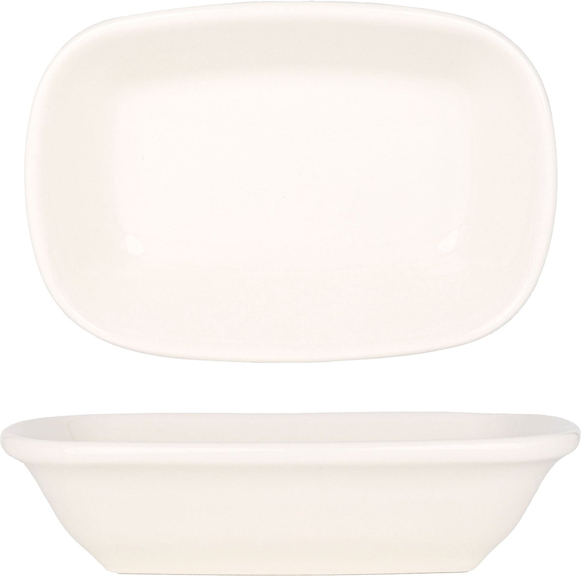 Bonna Serveerschaal - Gourmet - Porselein - 20x14 cm - set van 2