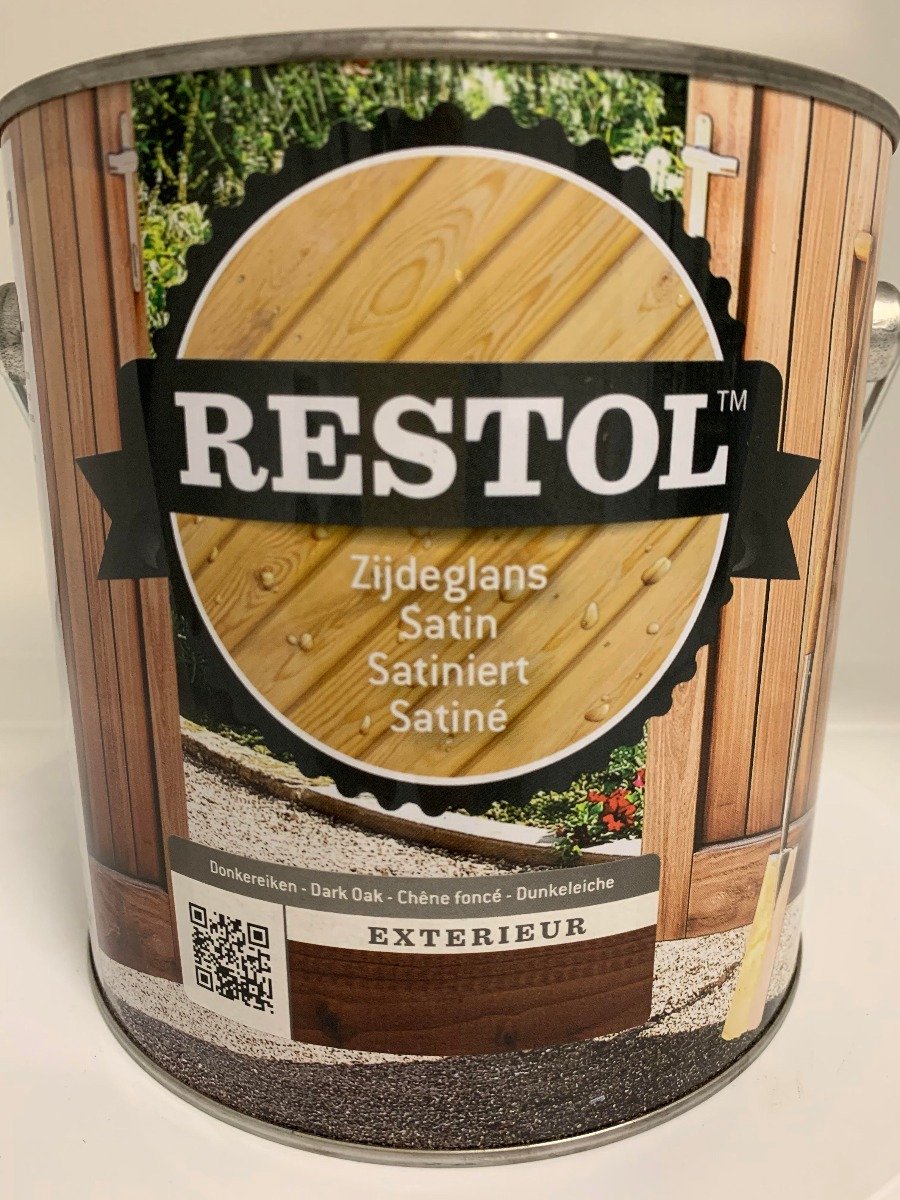 Restol Houtolie Zijdeglans 2,5L Donkereiken