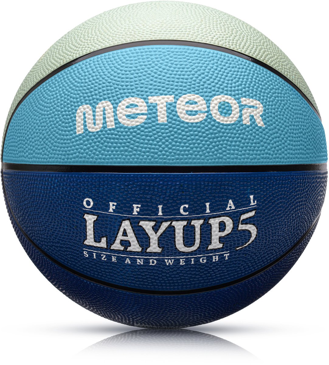 Meteor Layup 5 - Basketbal - Blauw/grijs, duurzaam en veelzijdig, antislip oppervlak
