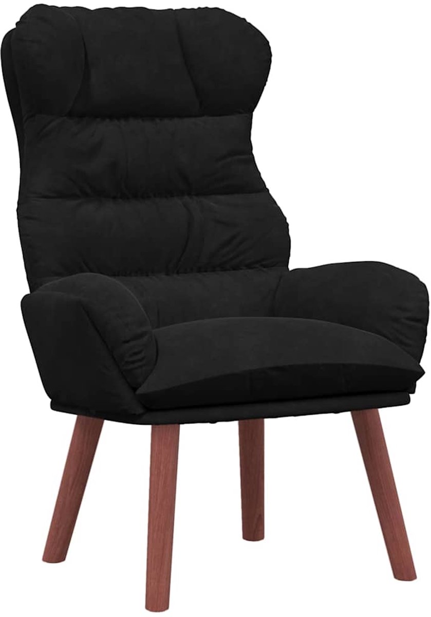 vidaXL Fauteuil - Zwart - 69 - x - 74 - x - 93 - cm - Fluweel