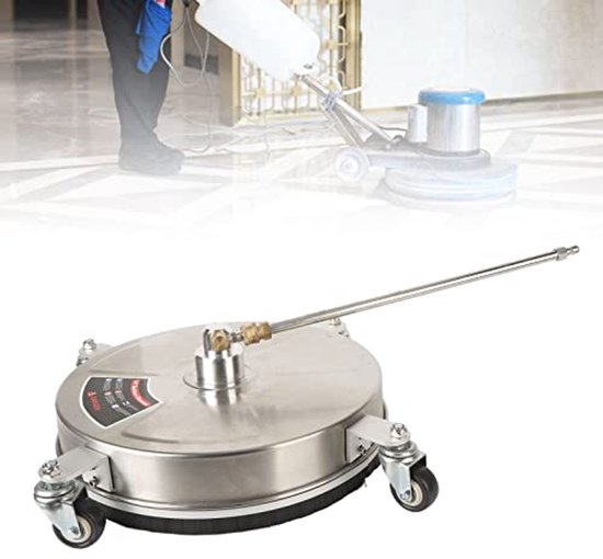 15 Inch Hogedrukreiniger Oppervlaktereiniger - Terrasreiniger - Vloerreiniger - Opritreiniger - Waterstraalreiniger - 4000 PSI Max Werkdruk - Roestvrij Staal & Messing — afbeelding 3