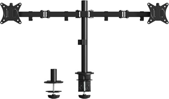 ETHU Monitorarm bureauhouder voor monitoren van 4,4 tot 20 lbs ultrabrede schermen tot 32 inch Full Motion Swivel In hoogte verstelbare monitorstandaard C-klem (wit, enkel