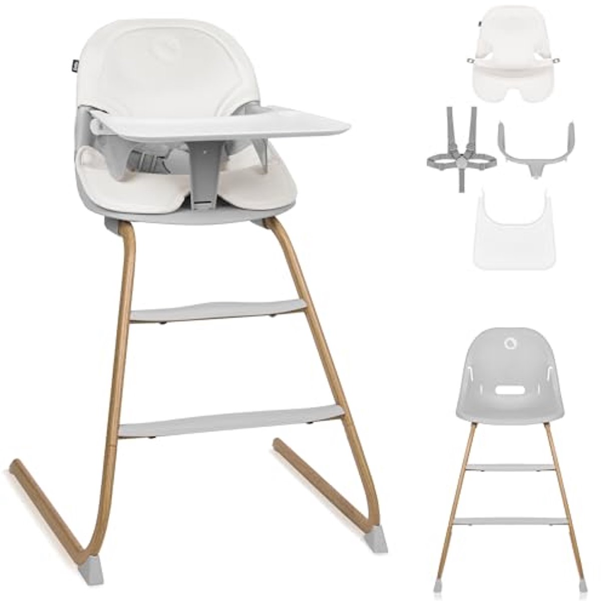 Image of 2-in-1 Kinderstoel voor Baby's en Peuters – Ergonomische Hoge Stoel met Vaatwasserbestendig Dienblad