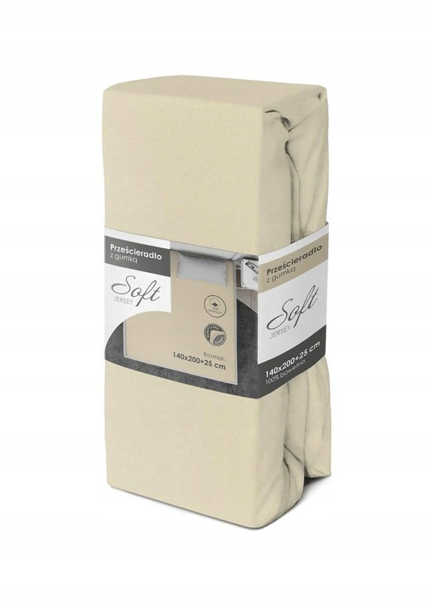 Jersey hoeslaken Zacht 140x200cm Crème - Tot 25cm Matrasdikte
