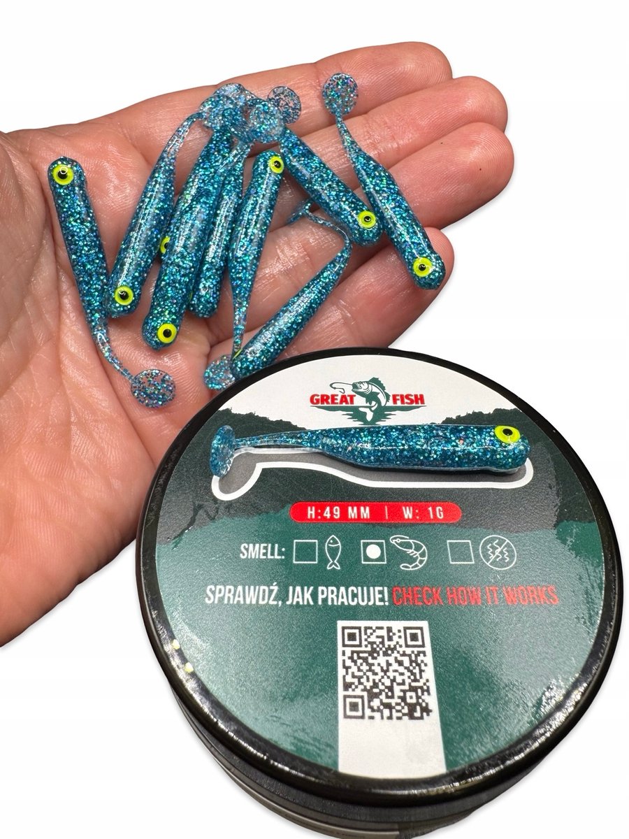 Great Fish GF1 kunstaas - Garnalen Geur 49mm 1g 10 stuks