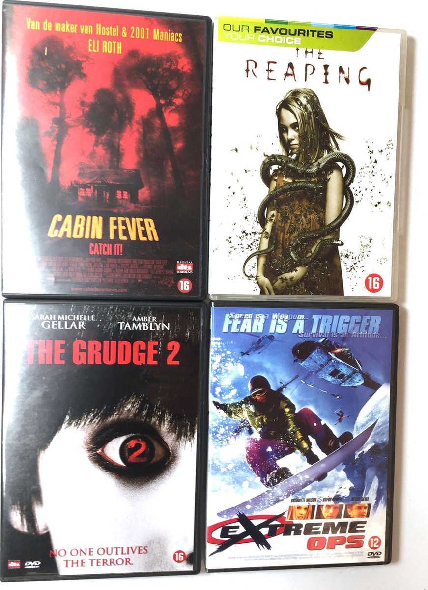 DVD Set -4 Stuks - The Reaping, Cabin Fever, The Grudge 2, Fear is a Trigger - 