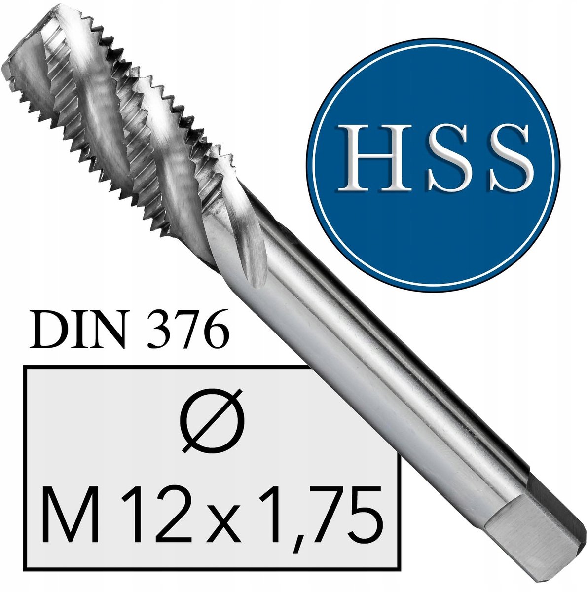 M12x1,75 HSS Spiraaltap DIN 376 - Precisie Metaalbewerking