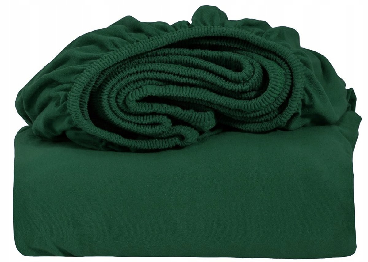 Jersey Hoeslaken met Elastiek 200x220cm - Flesgroen