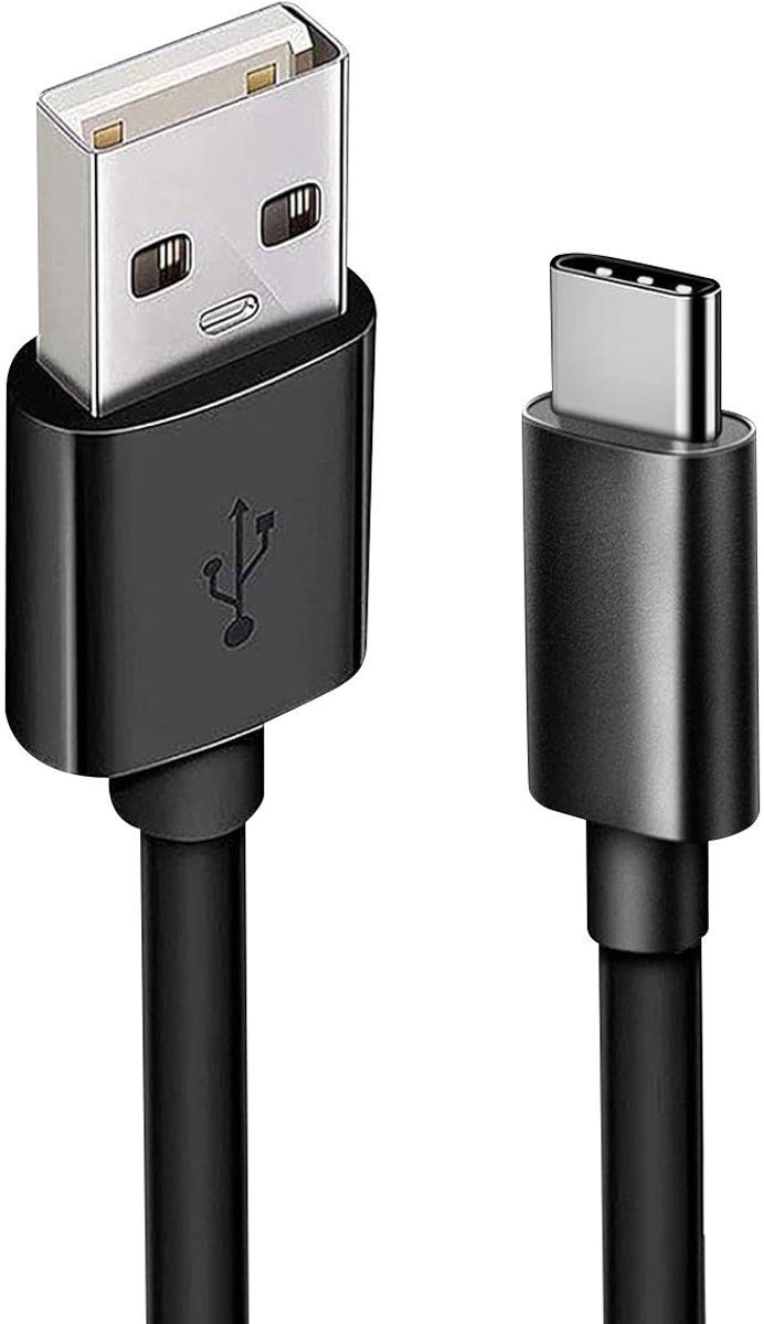 Forever, USB-A naar USB-C 1A 1M Oplaad- en gegevensoverdrachtkabel, Zwart