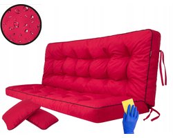 Waterdichte kussens 120x105cm voor loungebank, inclusief extra kussens