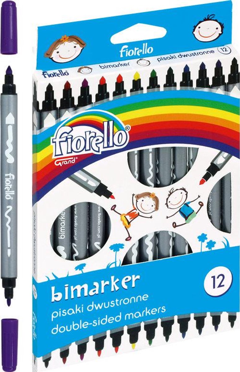 Fiorello Bimarker Dubbelzijdige Markers - 12 Kleuren