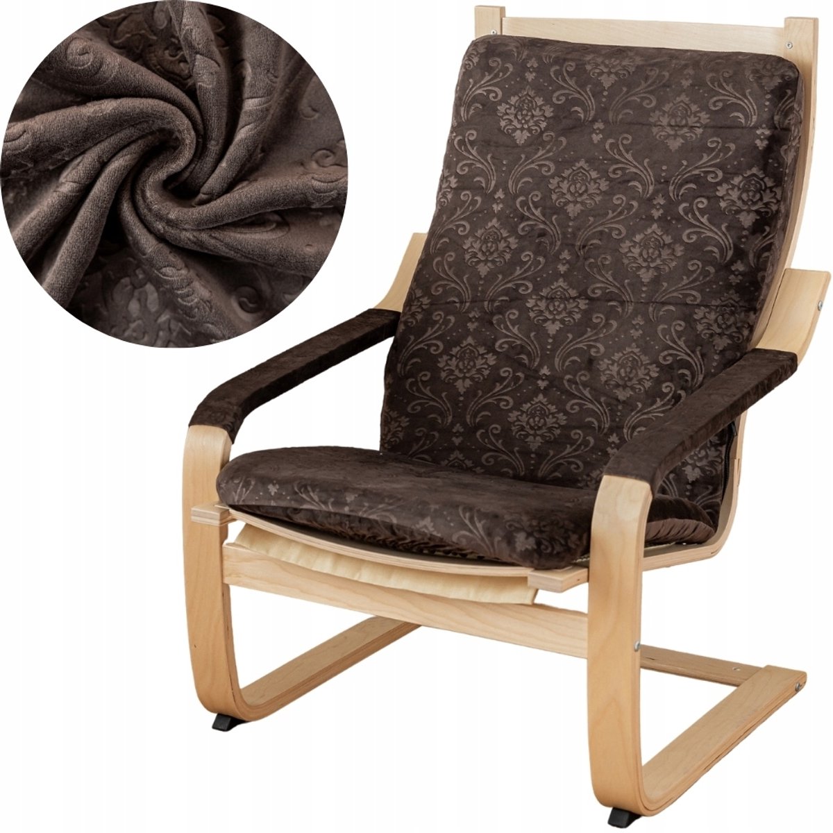 Luxe Velours Stoelhoes Finka - Elegant en Duurzaam - Bruin