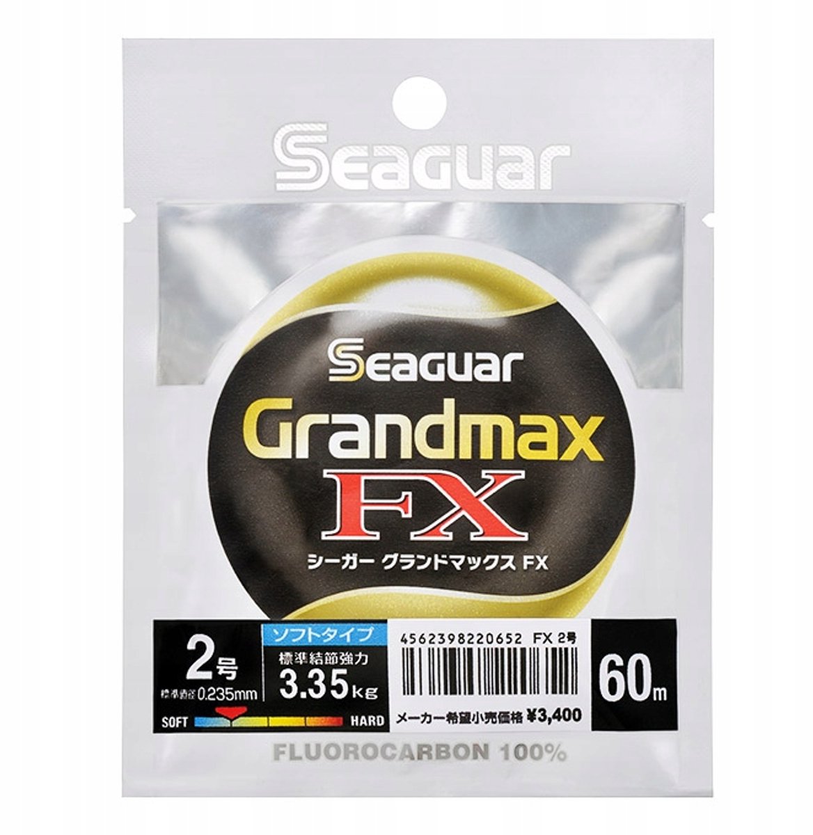 Seaguar GrandMax FX fluorkoolstoflijn #6/0,404 mm/17,6 lb/8 kg (60 m)