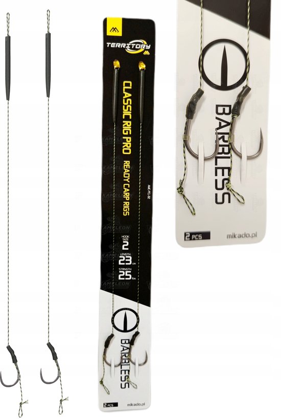 Mikado Classic Rig Pro Haak 4 23cm 25lb Barbeloos 2 Stuks van Merkloos — afbeelding 2