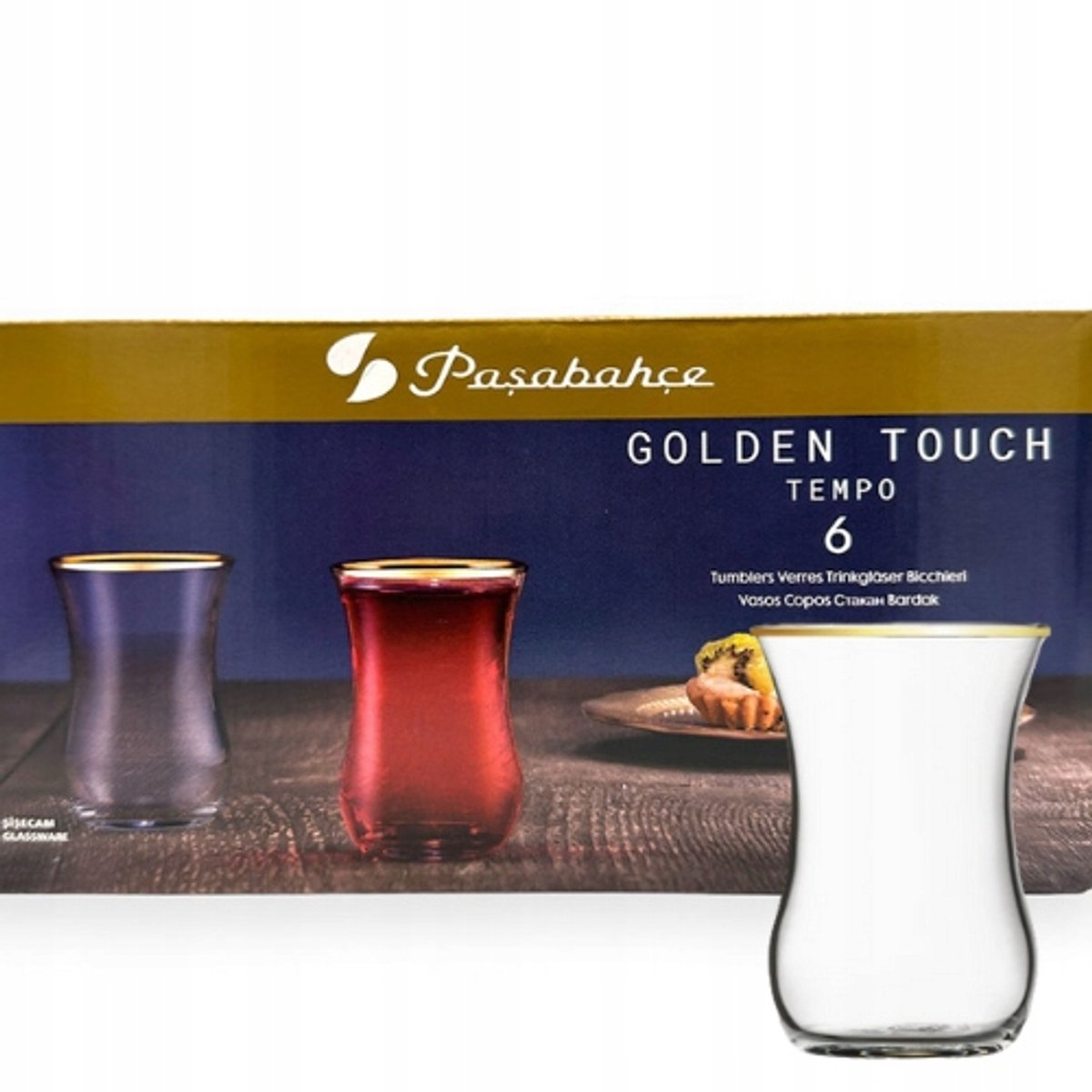 Pasabahce Turkse theeglazen Lichtbank - Set van 6, 120 ml