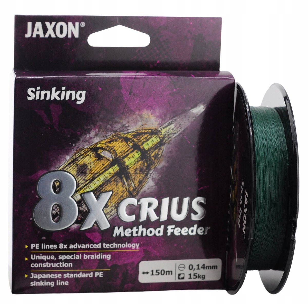 Jaxon Crius 8x Gevlochten Lijn 15kg 150m 0.14mm Zinkend