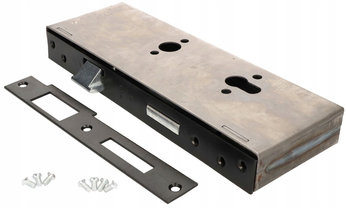Linker Inbouwslot 90x63mm met Cilindergat & Sluitplaat