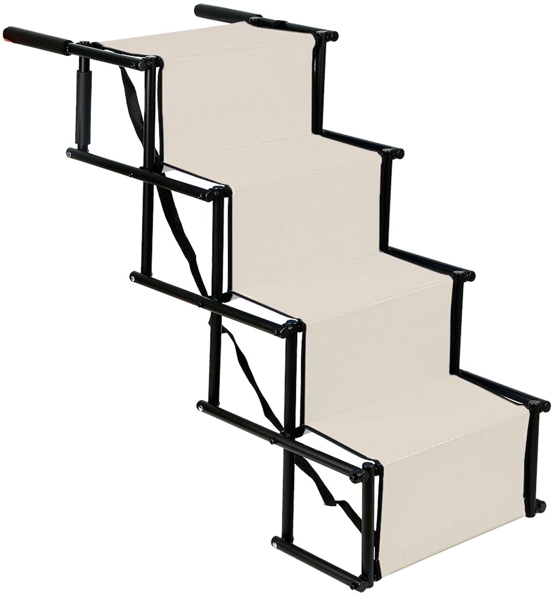 PIPIPOXER-Opvouwbare HondenTrap /helling voor honden tot 75 kg | voor kofferbak en auto,Beige