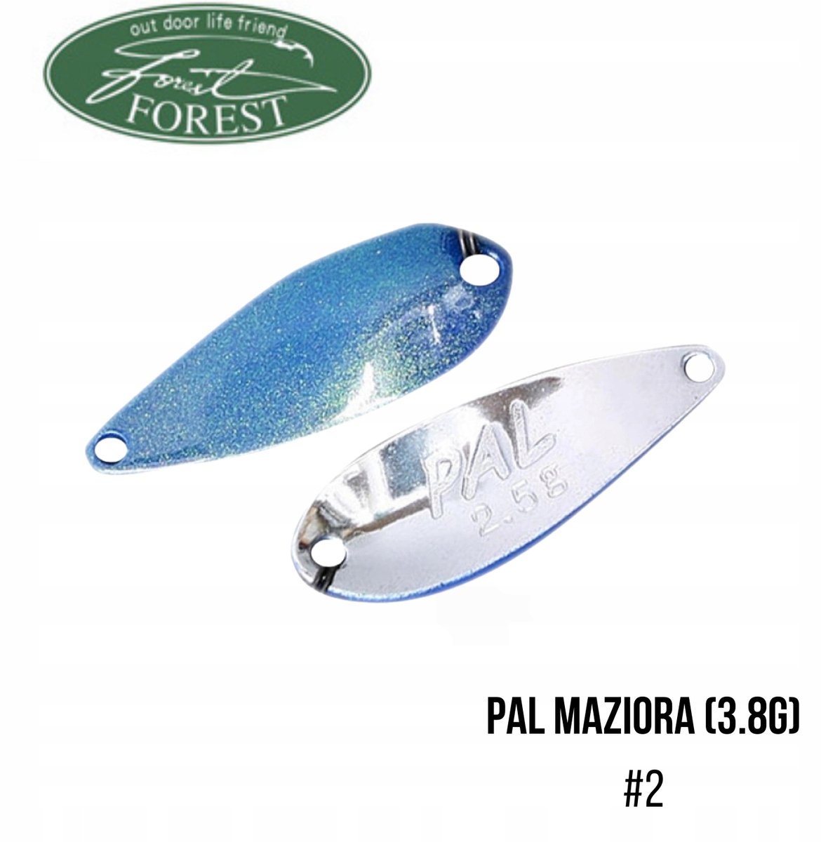 Forest PAL Maziora Wobbler #2 Sky Blue 3.8g - Aas voor roofvissen