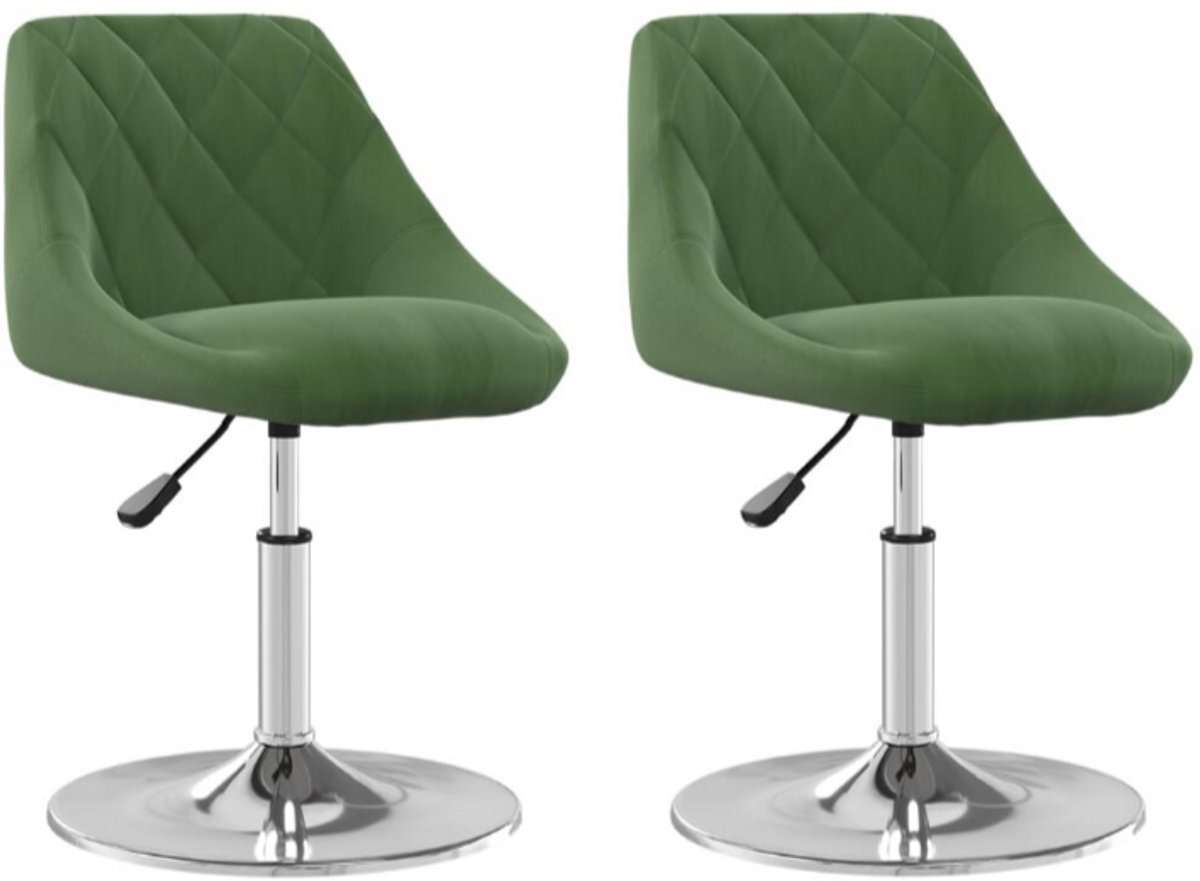 Eetkamerstoelen draaibaar 2 st fluweel donkergroen