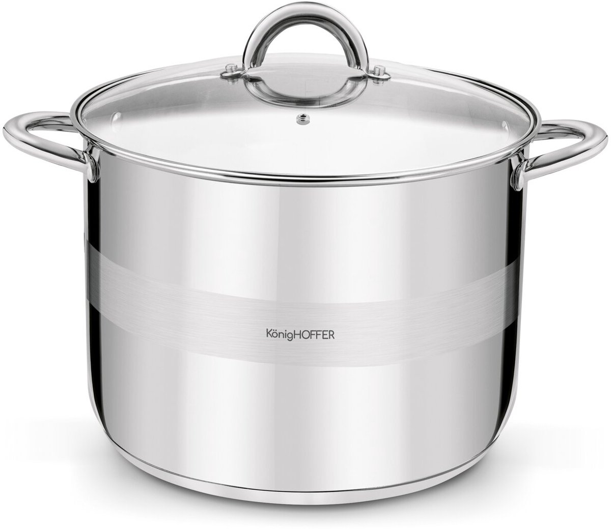 Konighoffer Faro Grote RVS Kookpan 12L - Geschikt voor Inductie