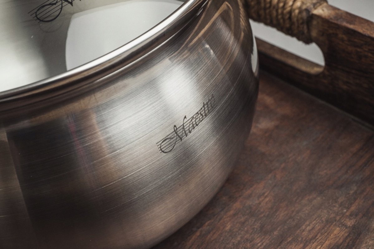 Maestro RVS Steel Pan met Deksel - 16cm, 1.5L