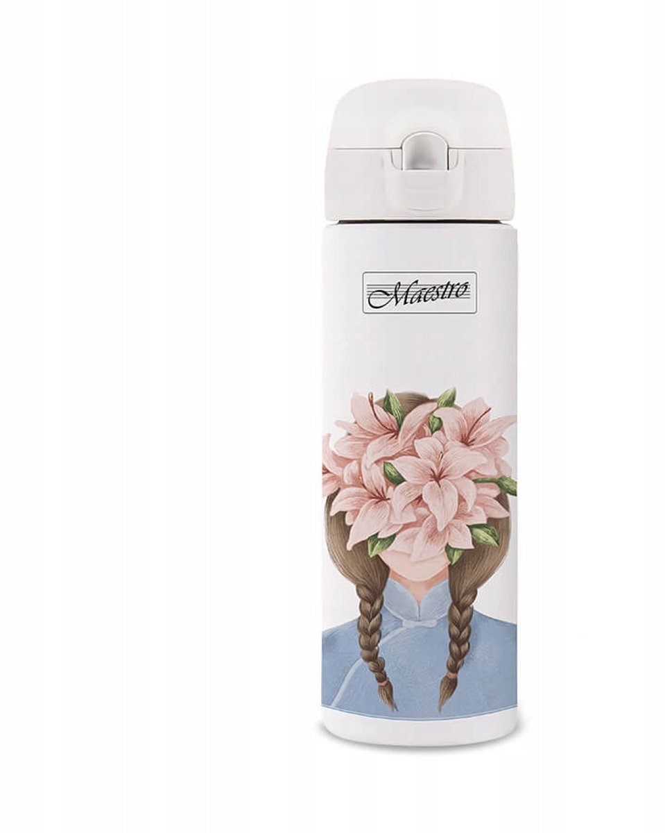 Maestro Thermosbeker 400 ml 'GIRL' - RVS, Lekvrij