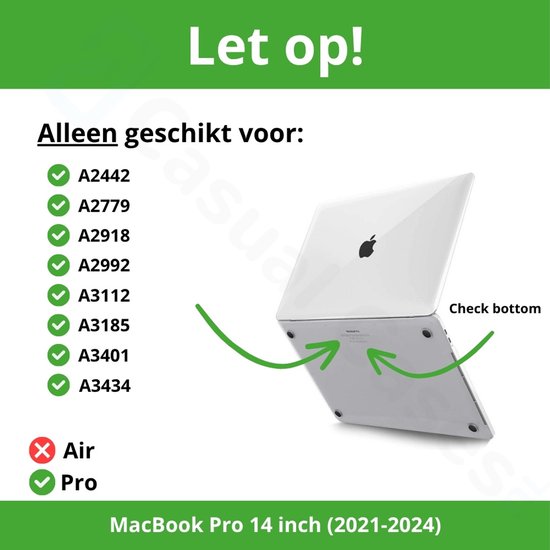 NorthLife Étui en cuir pour MacBook Pro 14 pouces (2021-2024) - Zwart