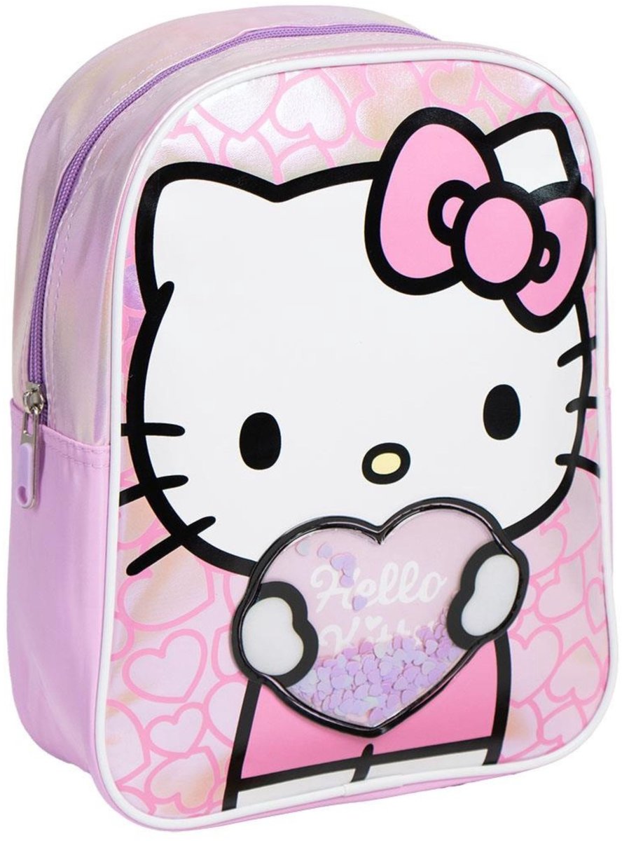 Hello Kitty Heart holografische rugzak, tas 32 cm