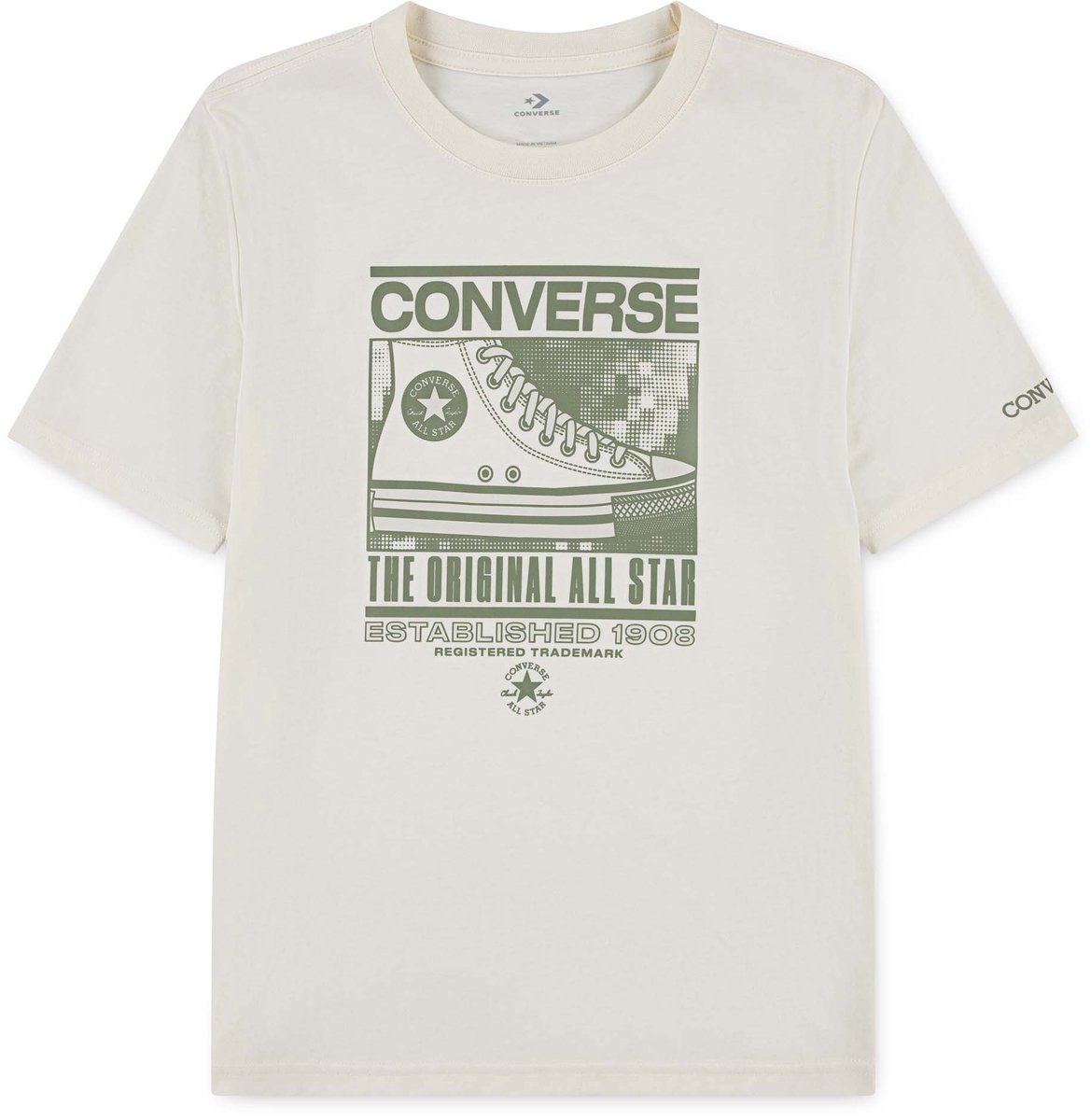 Converse Cnvb Statische Achtergrond Snkr Ss T-Shirt Fashion Wear Kinderen Wit