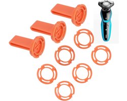 Allecto plus - Bladborgringen 12 stuks voor scheerkophouders & meshouder - geschikt voor Philips S9000 S8000 S7000 RQ12-serie - reserveaccessoires voor Philips Scherkop