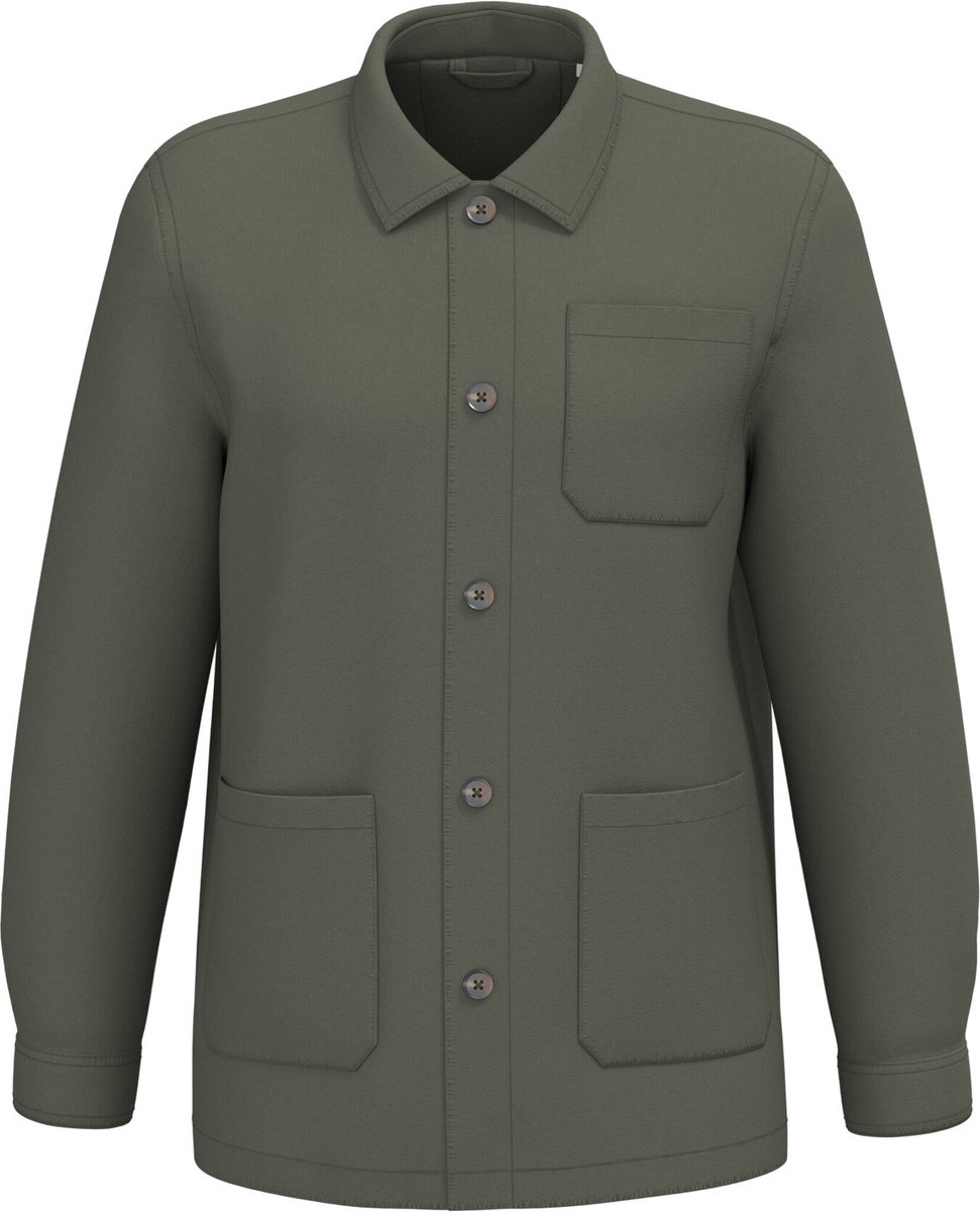 Native Spirit Gewassen ecologische workerjack voor heren NS611 Washed Organic Khaki