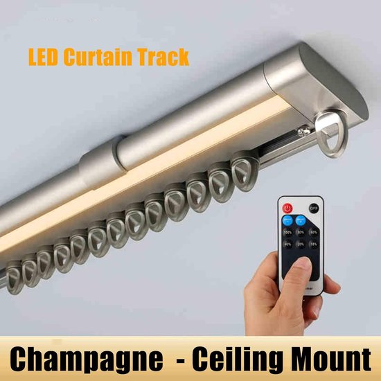 DS-XL Gordijnrails Wit Led - Led Verlichting | Gordijnrails met