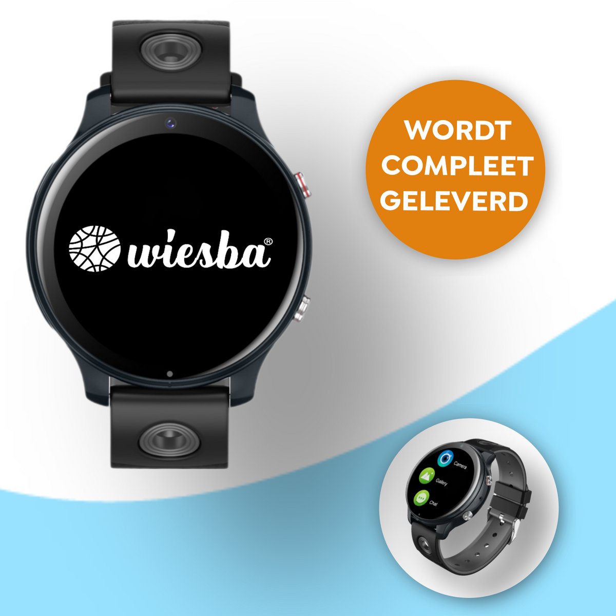 Wiesba WB56 - GPS horloge kind | 4G kinder smartwatch | Wiesba WB56 | Kinderhorloge met GPS | SOS horloge kind | Videobellen horloge kind | GPS tracker horloge kinderen | Smartwatch kinderen waterproof | Kinderhorloge schoolmodus