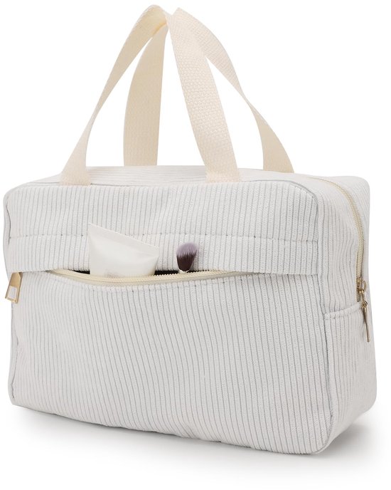 Klein zwart linnen reismake-uptasje - zakje met ritssluiting voor telefoon, potloden en munt. Canvas toilettas voor heren en dames. Kerstmis, verjaardagscadeau - België