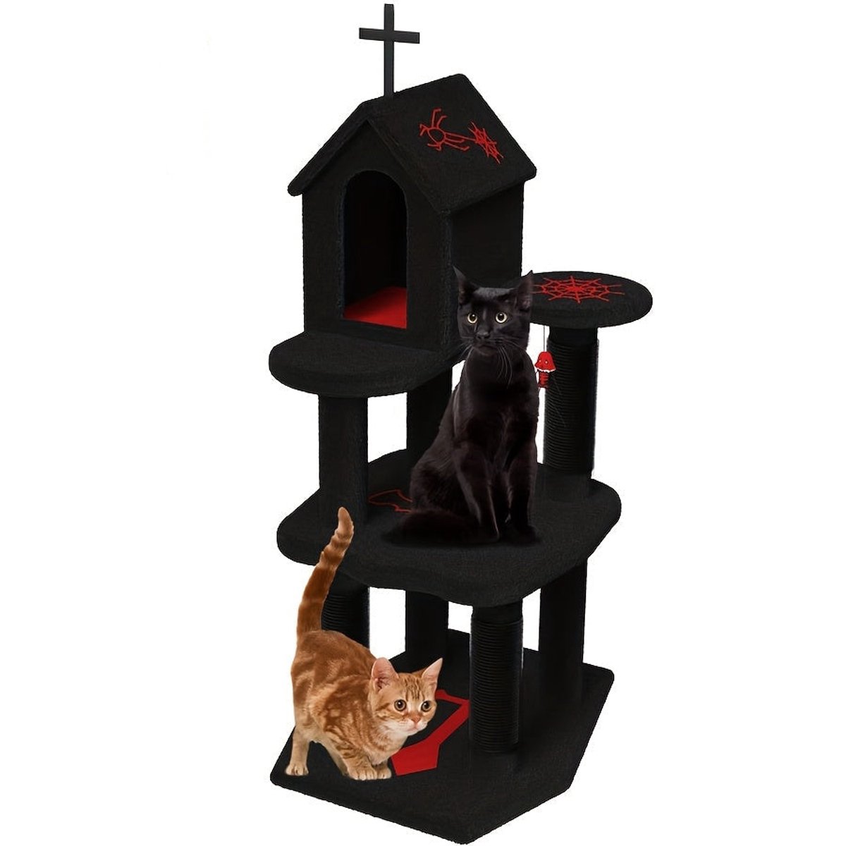 Kattenboom – Kattentoren – Krabpaal – Klimboom – Kattenmeubel – 3 Laags Hout – Afneembaar Hangbed – Afgeschermde Krabpalen Kattenboom – Kattentoren – Krabpaal – Klimboom – Kattenmeubel – 3 Laags Hout – Afneembaar Hangbed – Afgeschermde Krabpalen