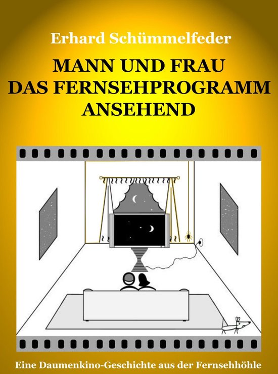 Mann und Frau das Fernsehprogramm ansehend - cover