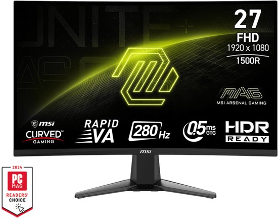 MSI MAG 276CXF - Full HD Curved Gaming Monitor - 280hz - 27 inch